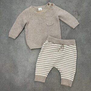 Just One You by Carter’s Knit Sweater & Pants Set | Size 3M | Like New